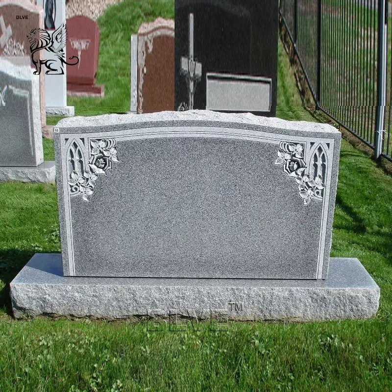 Factory Customized Simple Design Granite Monument Slab Large Size Solid Natural Stone Tombstone
