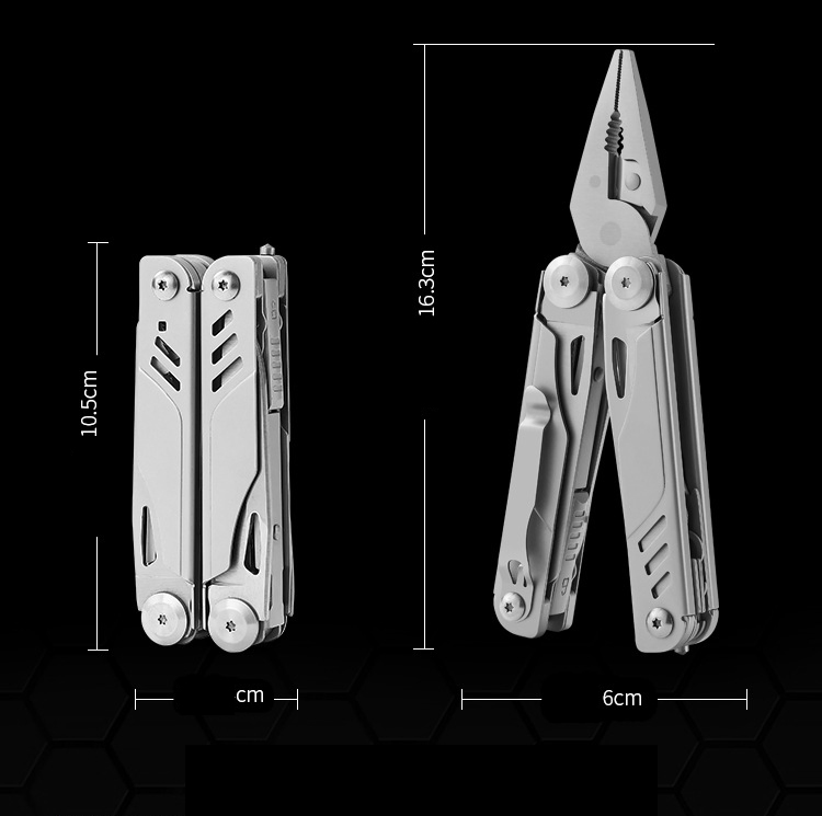 15 in 1 440 Stainless Steel Outdoor Survival Multi Tools Pliers Fine Blanking Multifunction Pliers