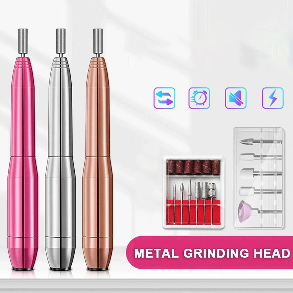 Trendy Portable Nail File Machines Lightweight Handpiece Manicure Pedicure Acrylic Salon Tool Nail Drill for Home Use Nail Art