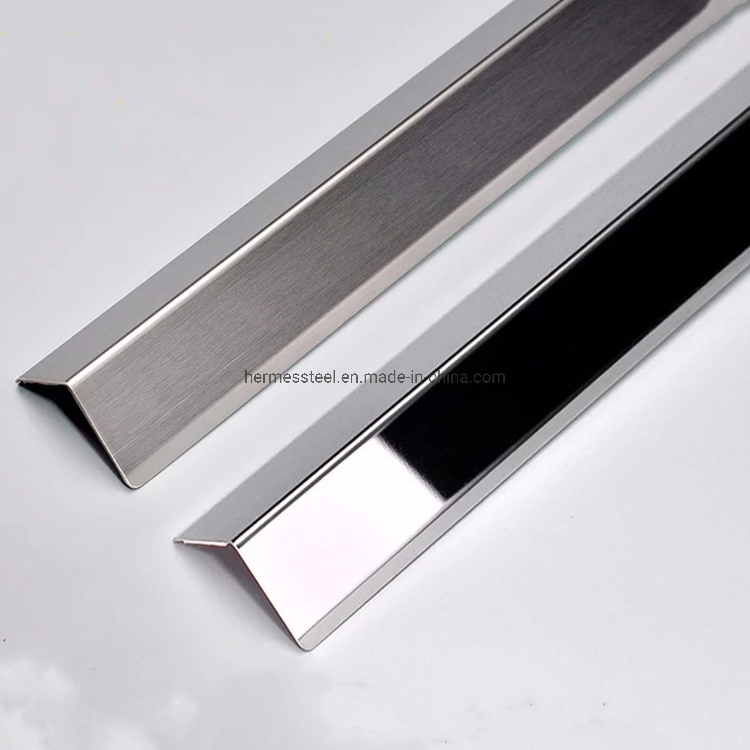 Stainless Steel V-Shape Angle Profile with Color 800 G Mirror Finish Used as Wall Corner Protector