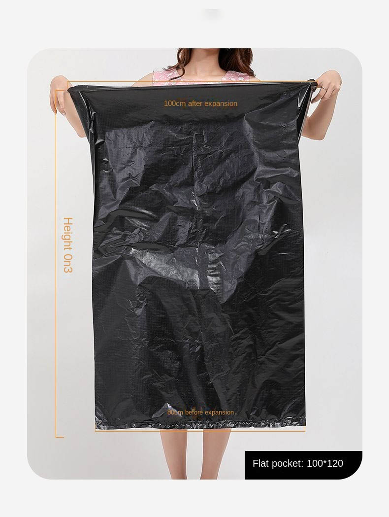 Eco Friendly Black Plastic Rubbish 150L Restaurant Kitchen Cleaning Bin Garbage Trash Bag