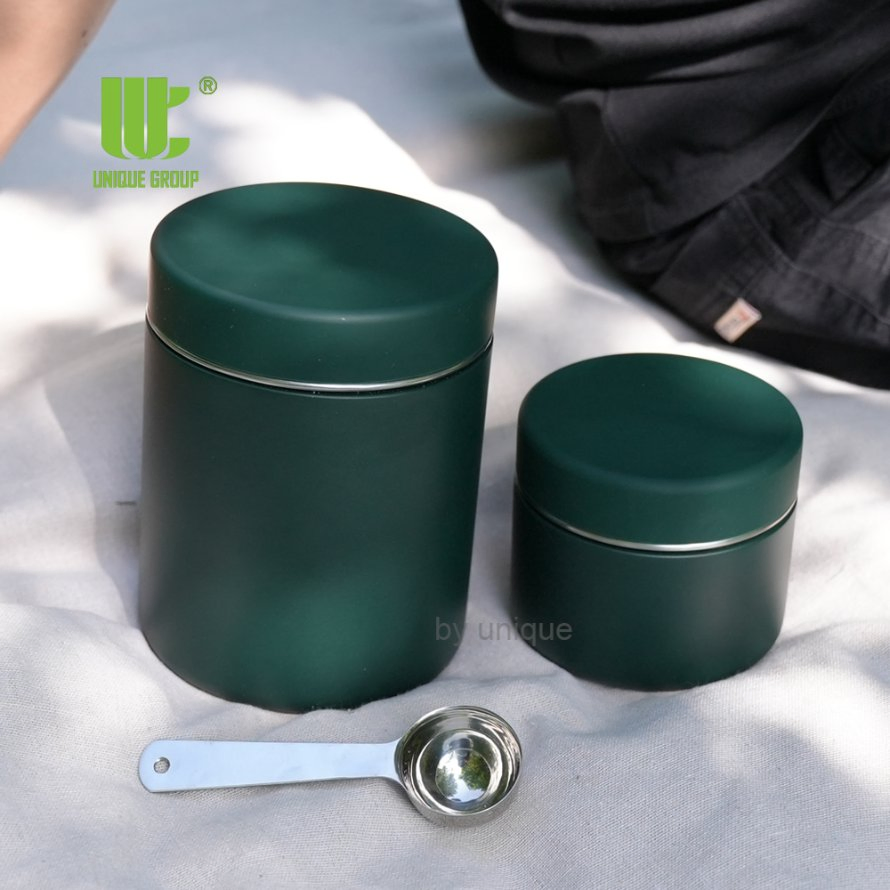 Leakproof Airtight Stainless Steel Supplement Canister Tea Powder Storage Canister for Protein Prep and Kitchen Shelf OEM