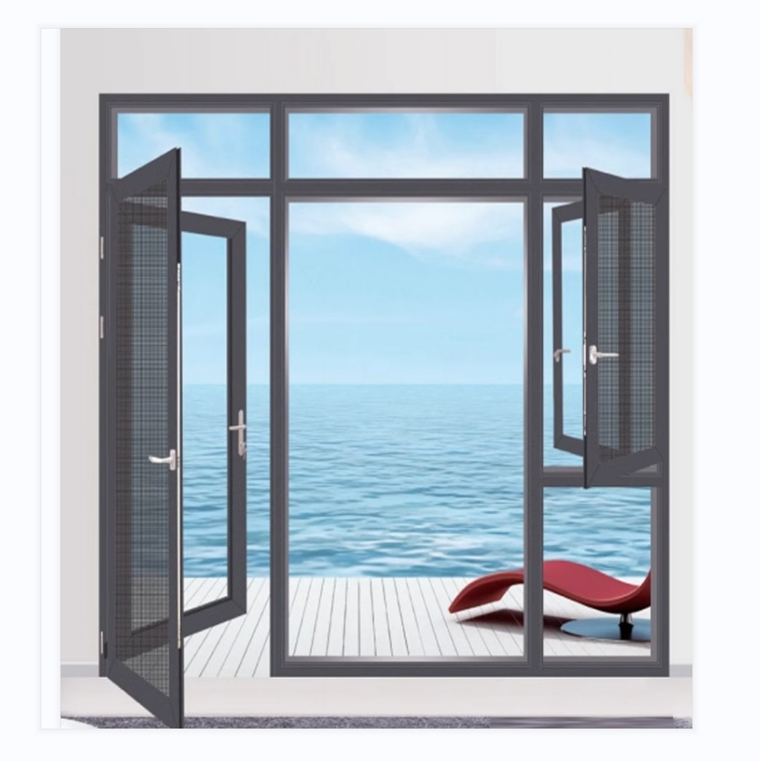 Aluminum Bar Profile Aluminum Alloy Door and Window Safety Glass Casement Window