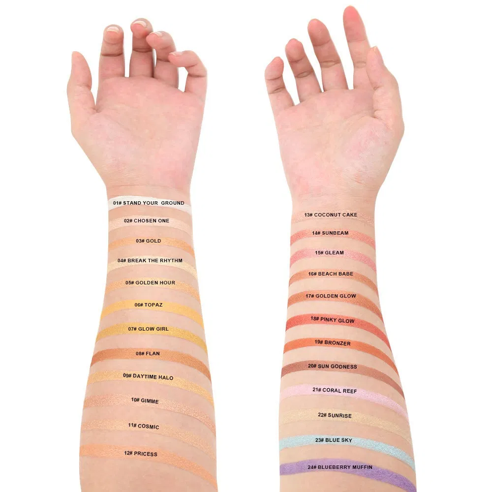 Face Makeup Contouring Shimmer High Pigment Pressed Powder Bronzer & Highlighters