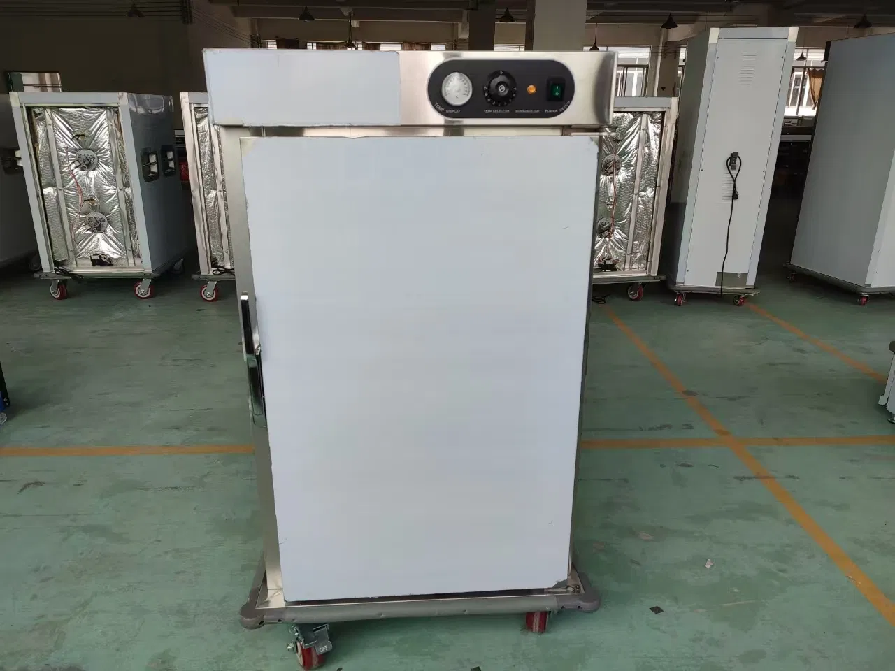 Mobile Electric Food Warmer Cabinet with Wheels 304 Stainless Steel