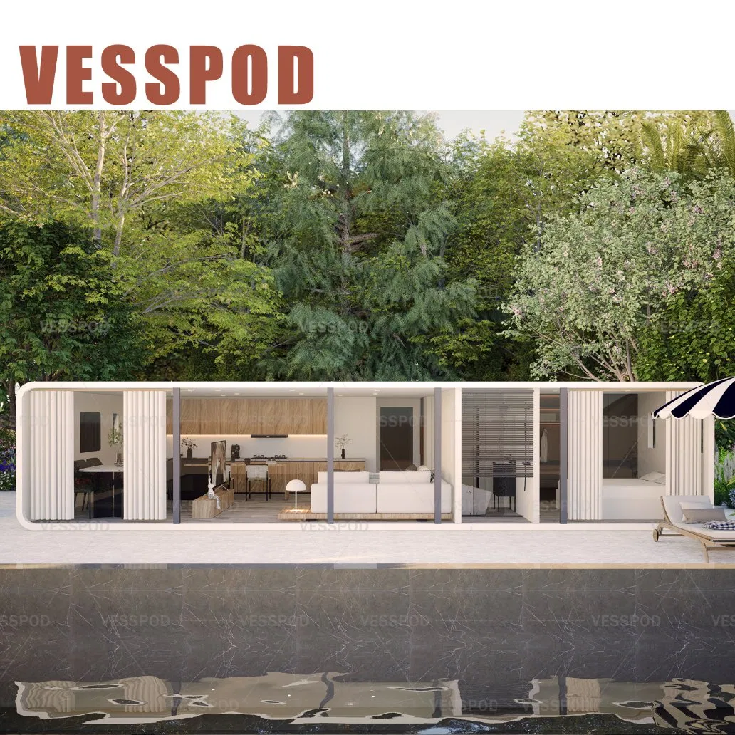 20FT/30FT/40FT Vesspod High-Strength Steel Prefab Hotel Pod Home Airbnb Space Capsule House Tiny House Luxury Prefab House Apple Cabin with Factory Price