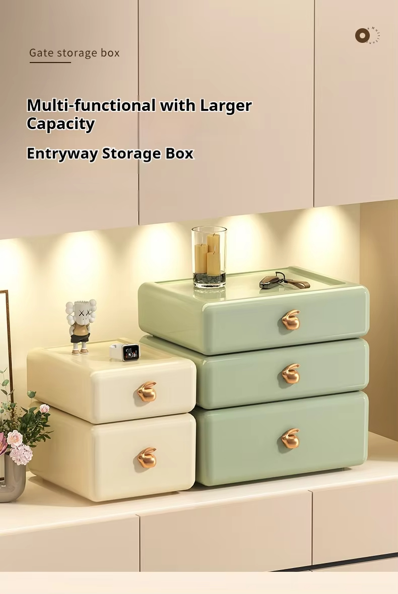Factory Supply Stackable Drawer Type Storage Box Dustproof Detachable Desktop Multi-Layer Stackable Storage Boxes
