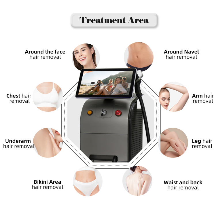 Hair Removal Laser Machine Titanium with One Handle Laser Hair Removing