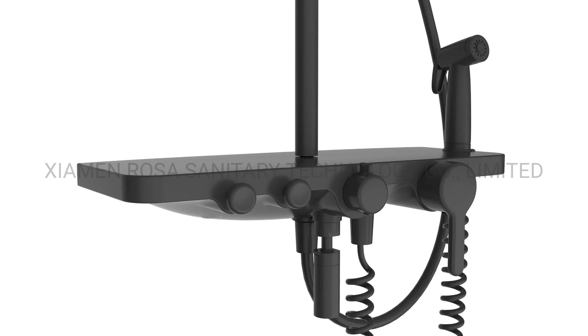 Душевой смеситель с полкой и тропическим душем