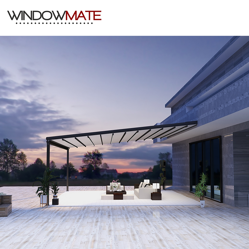 Waterproof Sunshade Dining Restaurant Retractable Canopy Roof Shade Outdoor