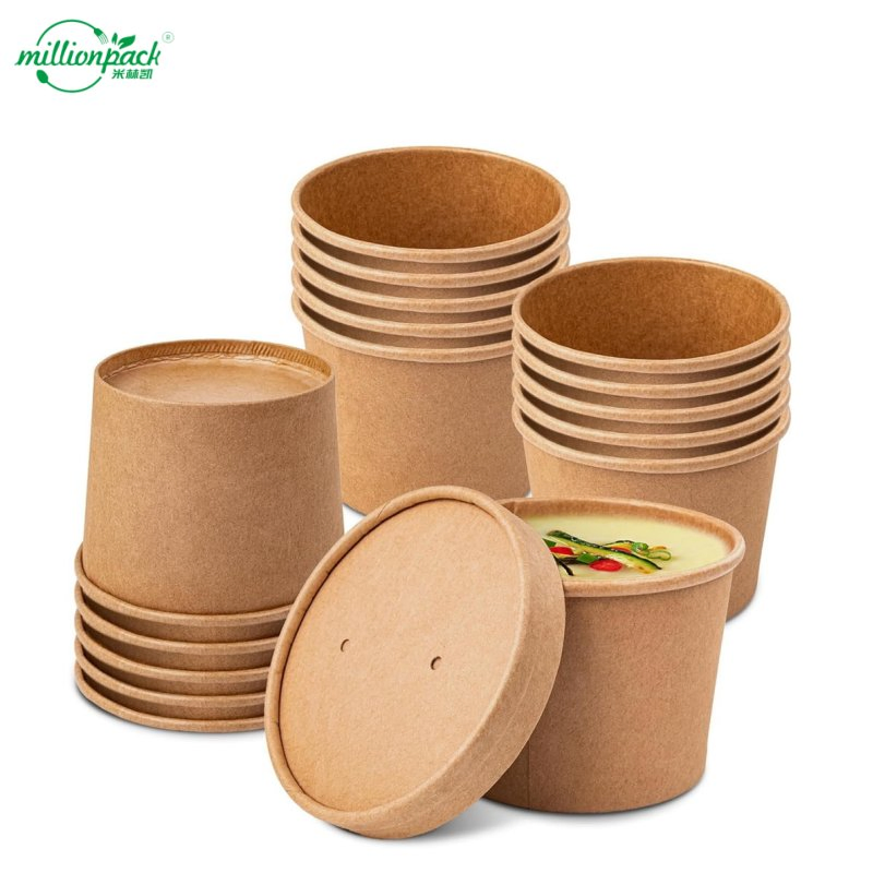 Packaging Paper Soup Cup Variety Kraft Paper Soup Bowl Assortment