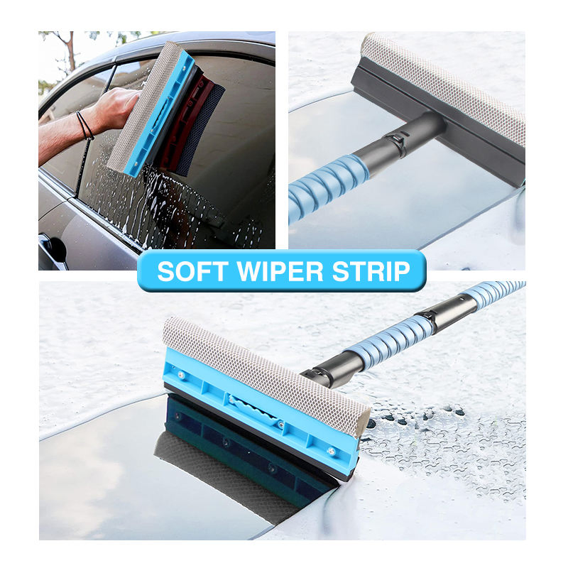 Aldo Car Washing Kit Sponge Brush Ice Scraper Detachable Telescopic Washing Sets