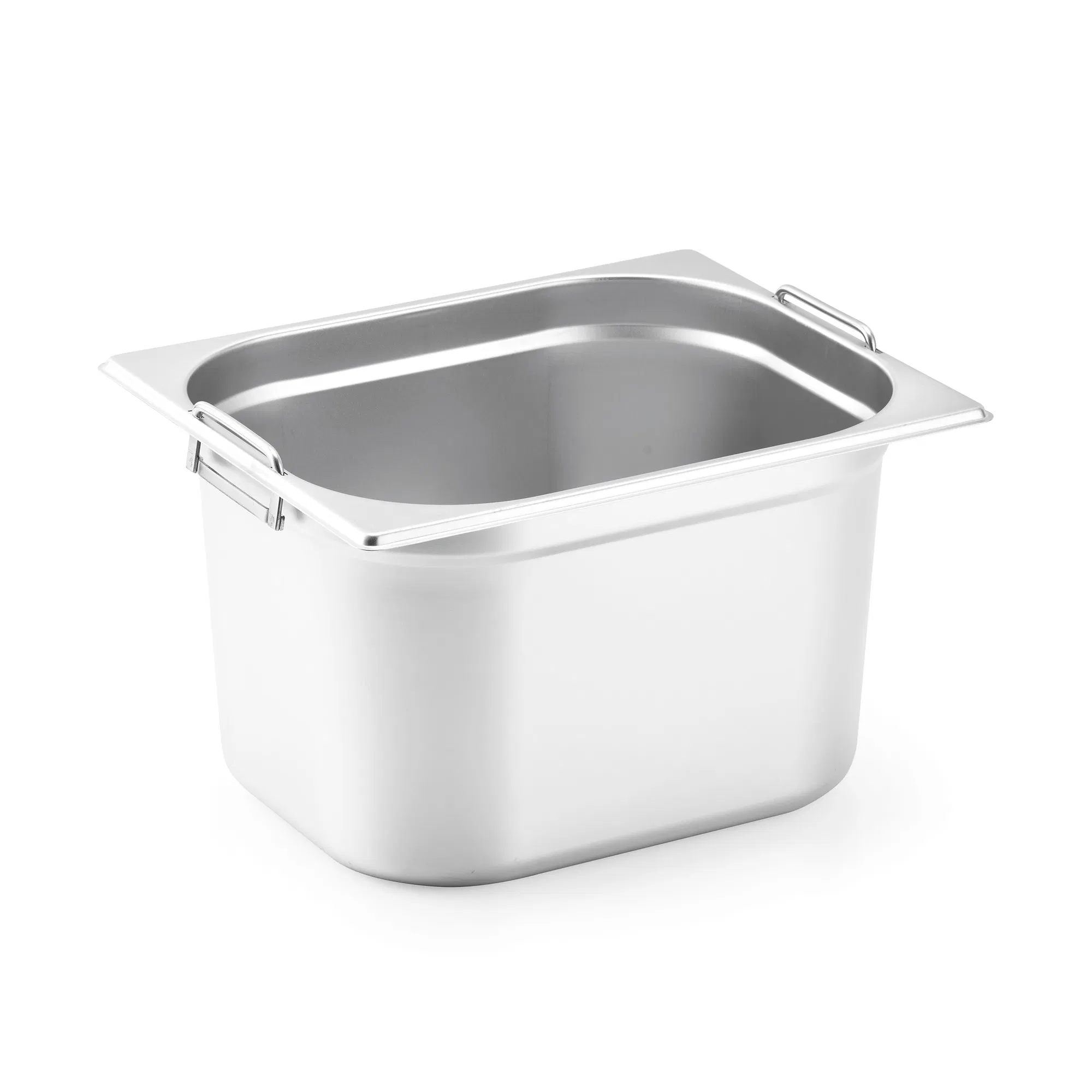 Stainless Steel Gn Container with Drop Down Handle Superior Quality for Serving Food