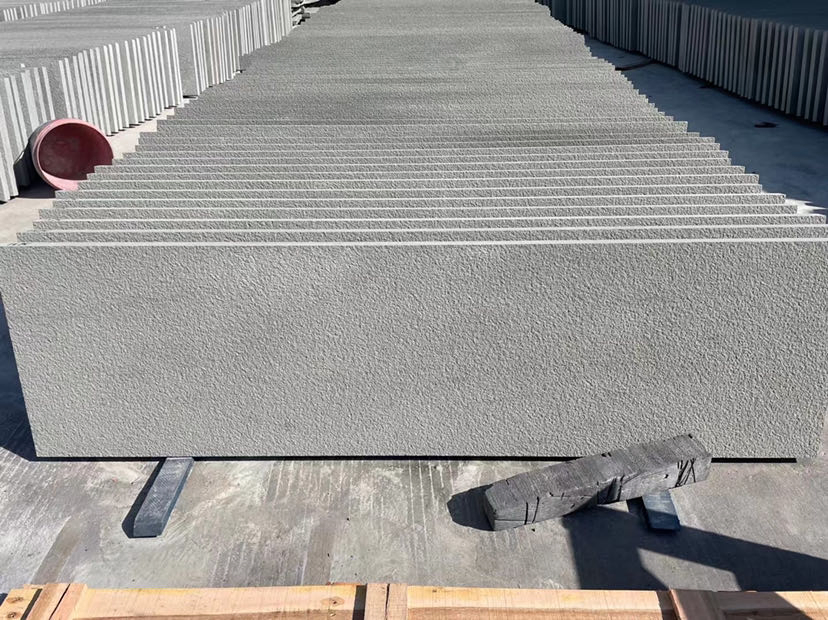 Grey Sandstone Slab Tile and Kerbstone