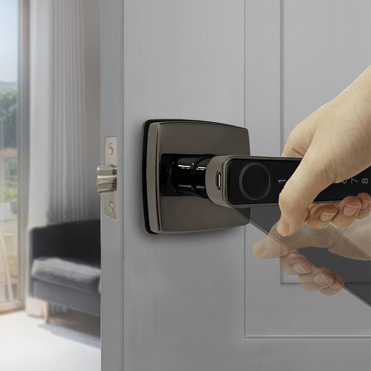 Tuya Network Fingerprint Remote Control Smart Passcode Single Latch Lock for Bedroom Indoor Lock
