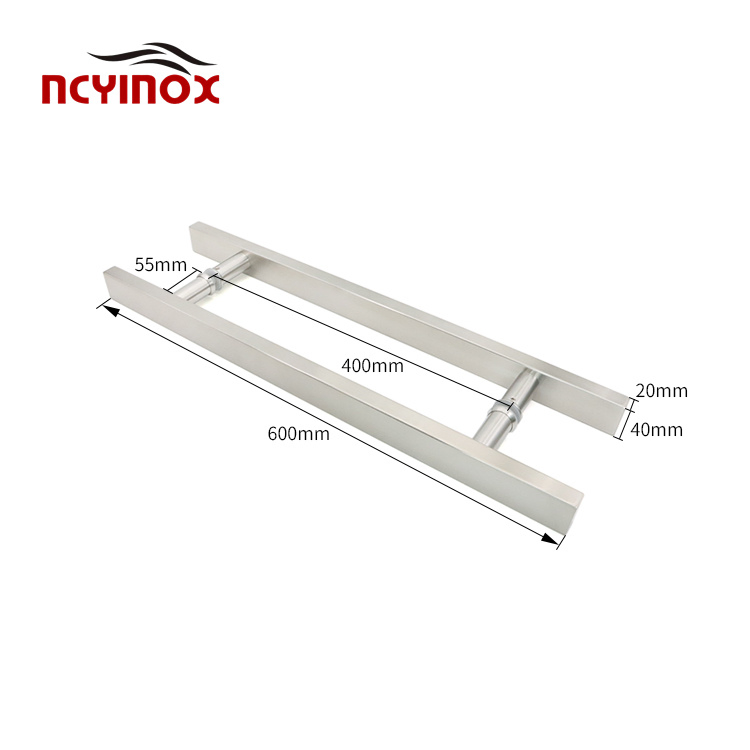 High Quality Door Hadrdware Stainless Steel H Shape Round Tube Pull Door Handle Glass Door Handle Glass Pull Handle Composite Door Handle Shopfronts Door Hand