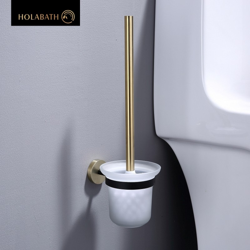 Держатель для ёршика из нержавеющей стали с силиконовой ручкой