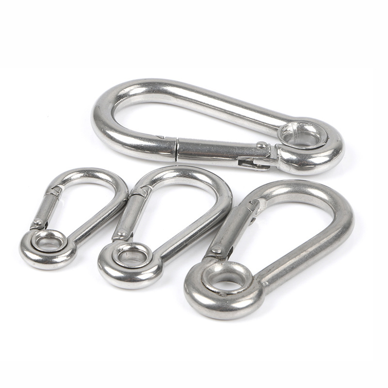 Gourd Type Climbing Carabiner Stainless Steel Screw Lock Snap Hooks Cold Formed Steel