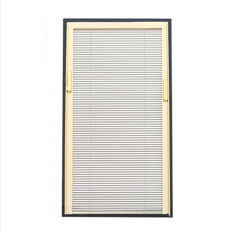 Aluminum Frame Rolling Built Inside Louver Window Roll up Shutter Inside The Glass Casement French Windows