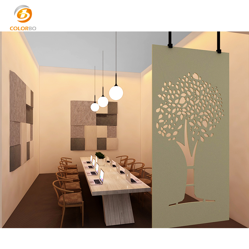 OEM B1 Modern Design Panel Acoustic Padded Customized PET Office Furniture Screen
