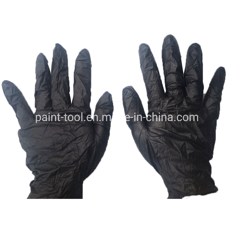 Disposable Black Examination Nitrile Gloves for Automotive