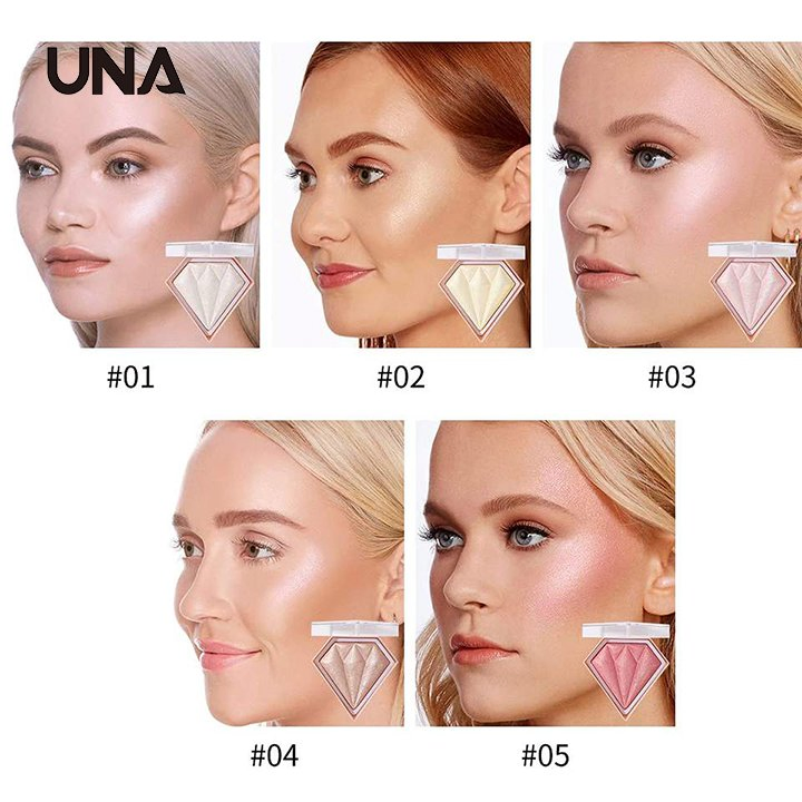 Wholesale Vegan Diamond Highlighter Blush Shimmer Long-Lasting Fairy Facial Contour Corrector Private Bronze Powder Highlighters