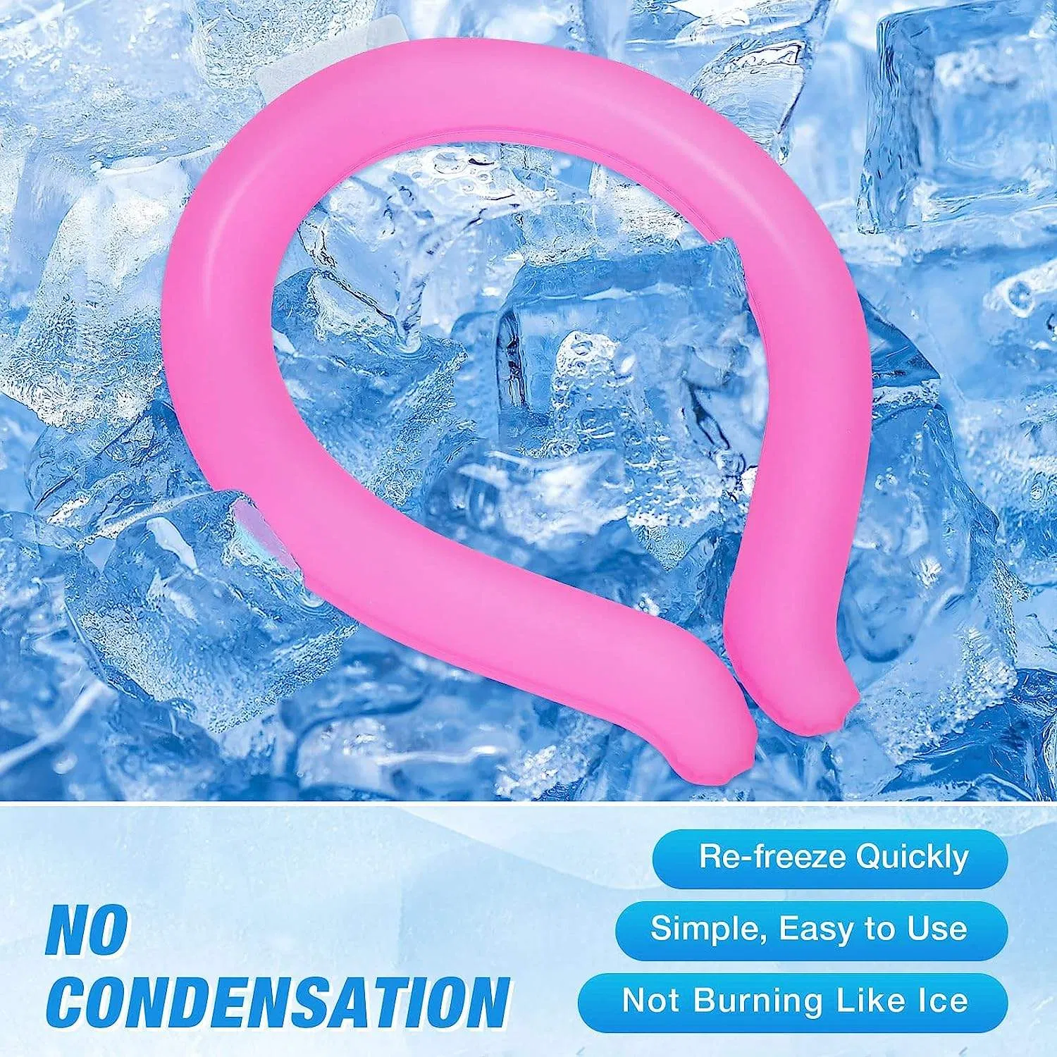 Hot Selling Summer Outdoor Sports Neck Cooler Cooling Circle Gel Ice Pack Hot & Cold Sports Pack