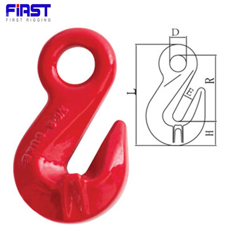 G80 Eye Shortening Grab Hook with Wings for Sling Connection