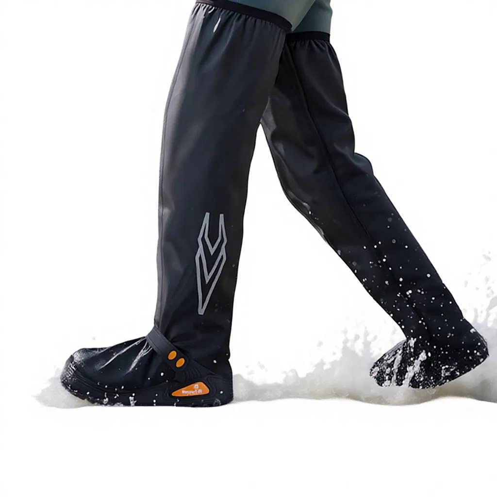 Fashion for Riding, Walking Rain Covers High-Tube Plastic Waterproof Shoe Cover Rainboots