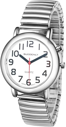 Unisex Stainless Steel Expansion Talking Watch