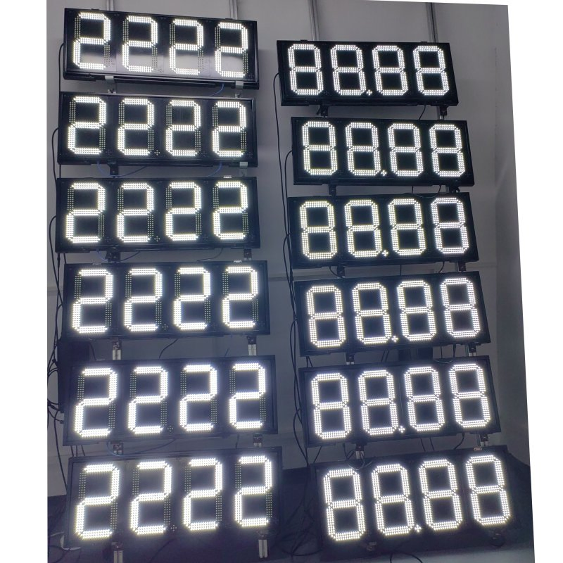 Wireless Control RF Remote Gas Station Electronic LED Number Price Sign Digital Display Board with Waterproof Case