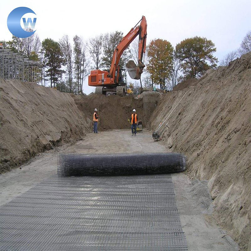 Warp-Knitted Polyester Geogrid Pet Biaxial/ Uniaxial Geogrid