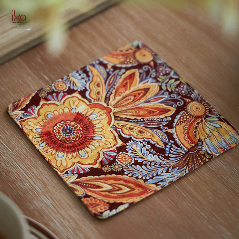 Natural Party Decorative Wholesale Table Personalized Color Embroidery Printed Custom Cotton Cocktail Napkin with Logo