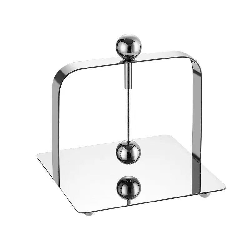 Hot-Selling Multi-Style Square Stainless Steel Napkin Holder with Feet for Cafes and Hotels