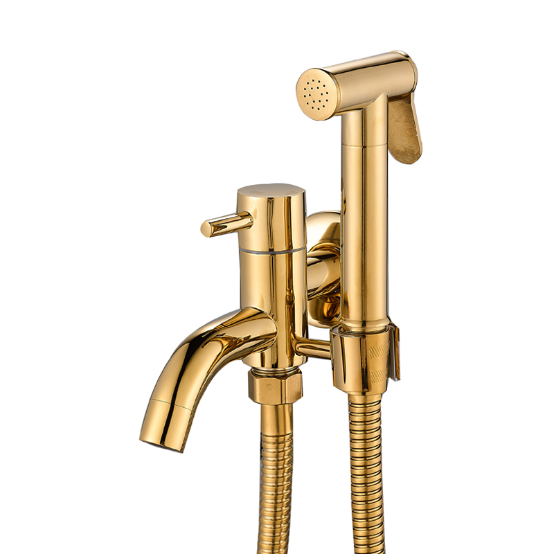 High-Pressure Bathroom Black Brass Bathtub Toilet Handheld Bidet Sprayer