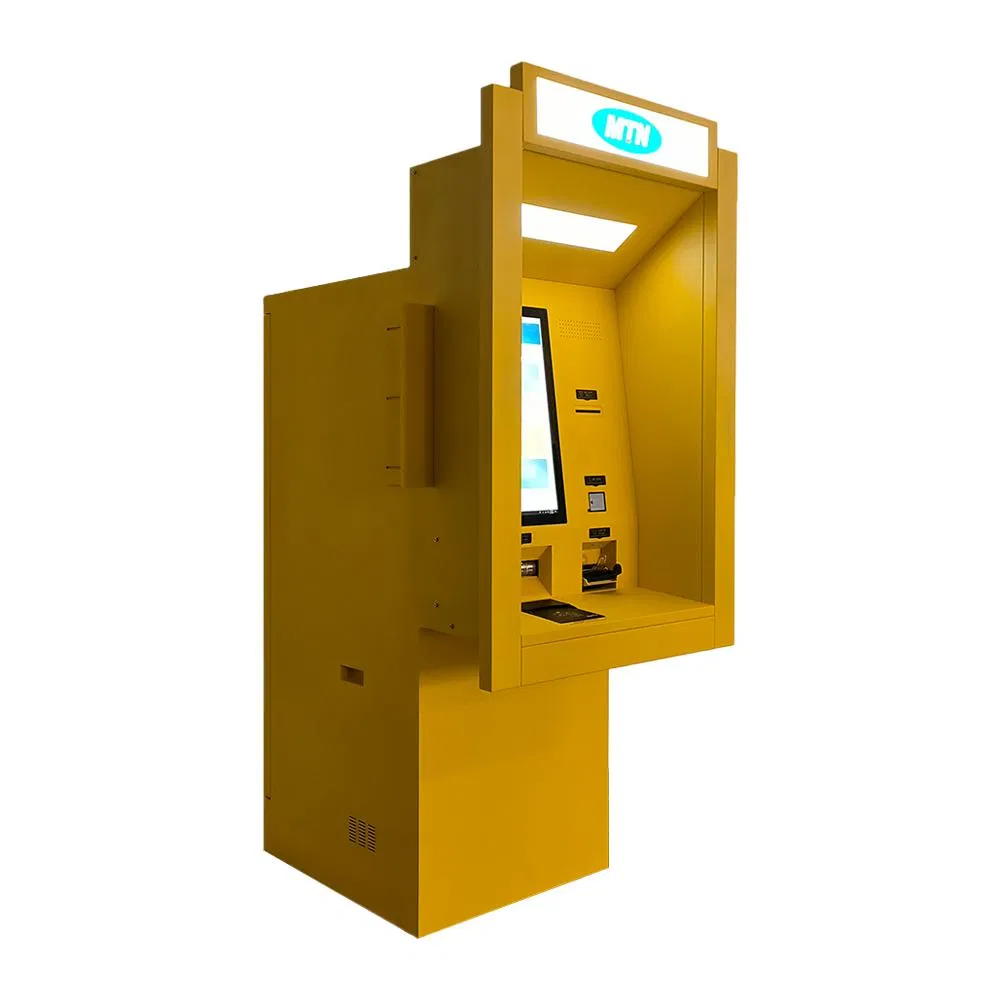 Through Wall Self Service Cash Deposit Withdraw Kiosk Cdm ATM Machine with Passport Scanner Banknote Dispenser Card Reader