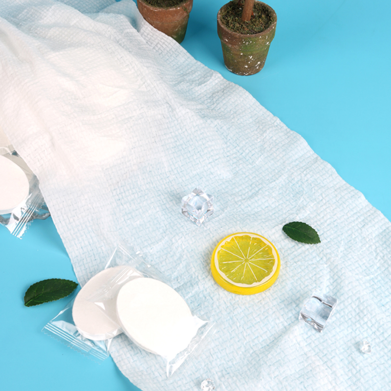 Lightweight Travel Oval Compressed Bath Towel - White Color Samples Available