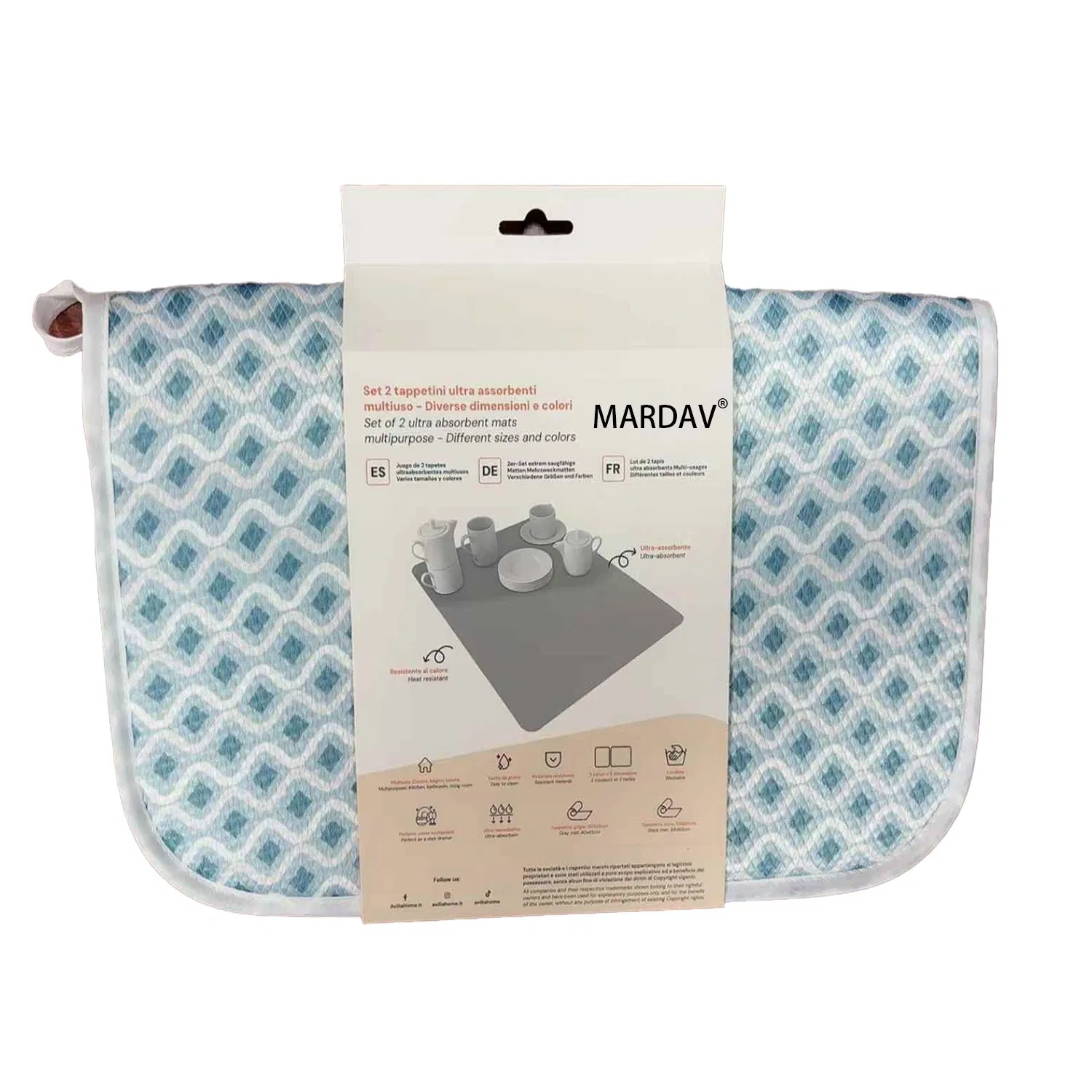 Впитывающий коврик для посуды Mardav, 40x60 см