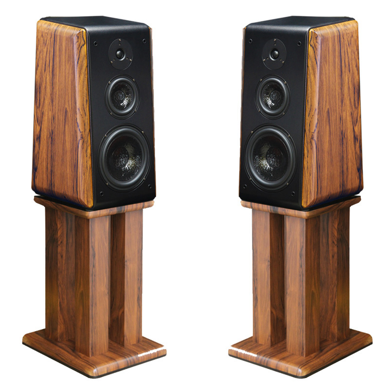 Passive Bookshelf Speaker 3 Way Home Theater Stereo Desktop 8-Inch