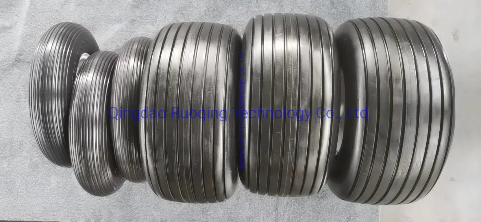 18*8.50-8 Factory PU Flat Free Wheel with Steel Rim with Reach of Straight Rib PU
