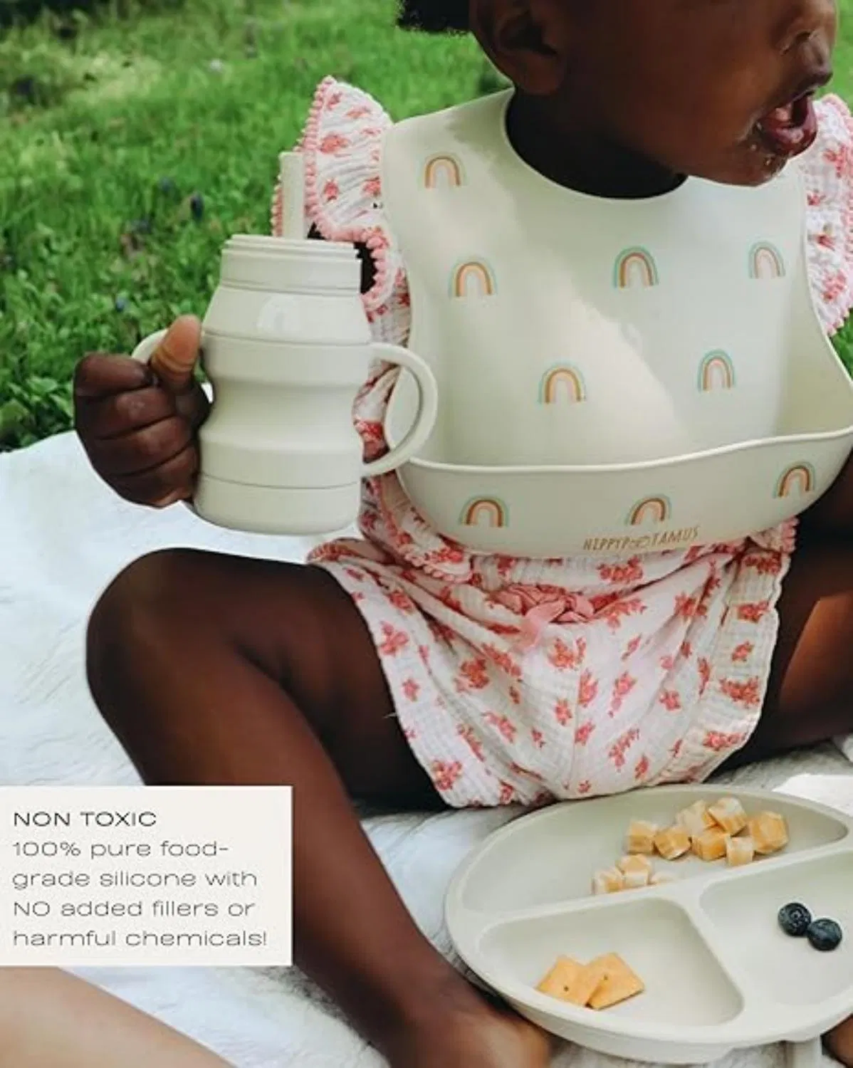 Silicone Baby Bib with Food Catcher Baby Products Bib Silicon Bibs