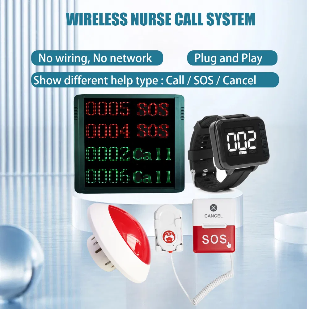 Wireless Nurse Call System Disabled Person Alert Call Button for Elderly Hospital System