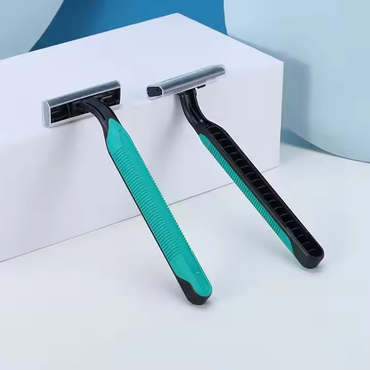 Twin Blade Disposable Razor Men Shaving Razor Plastic Handle