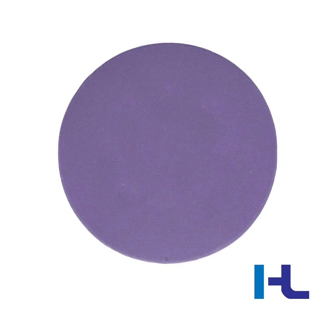 No Holes 150mm 6 Inch Purple Film Backing Hook Loop Ceramic Polishing Sanding Abrasive Sand Grinding Disc for Paint, Deburring, Rust, Metal P80