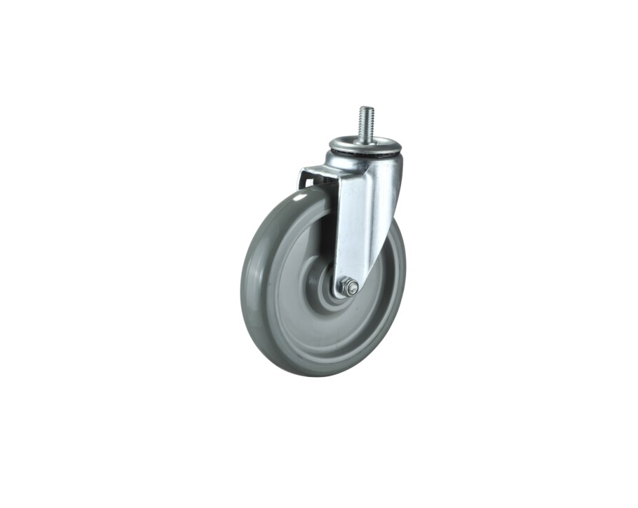 75mm Screw Thread Stem Caster Swivel Nylon Wheel with Bolt