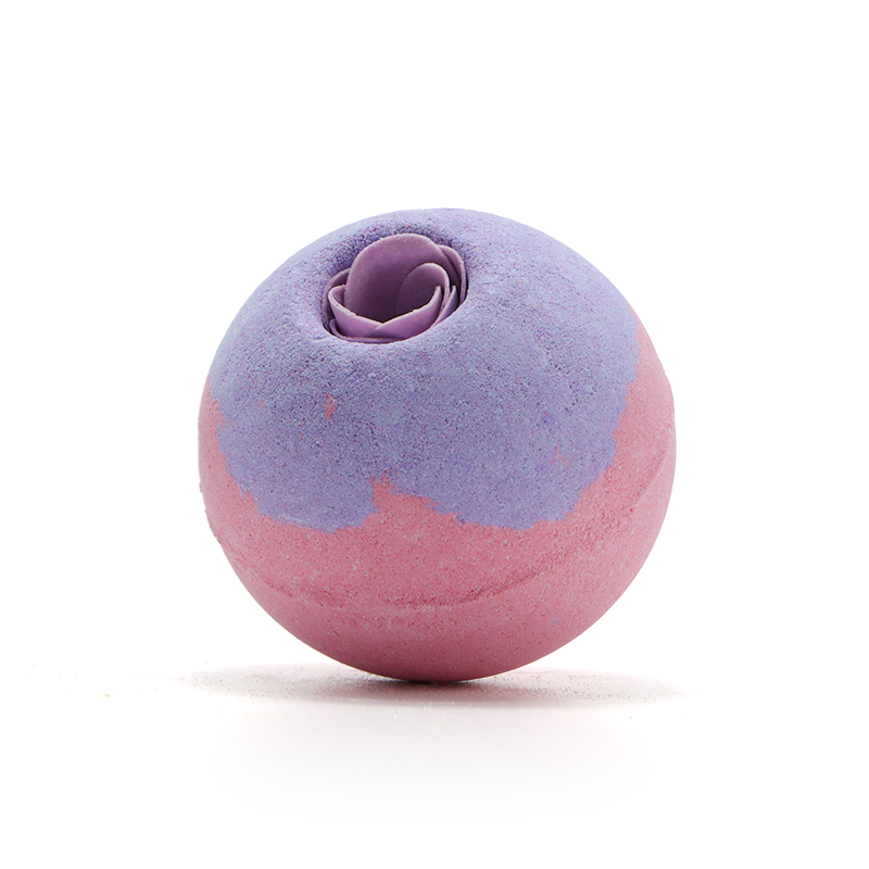 Private label Bath Gift 100g Classic Ball Shaped Scented Bath Bomb with Soap Flower