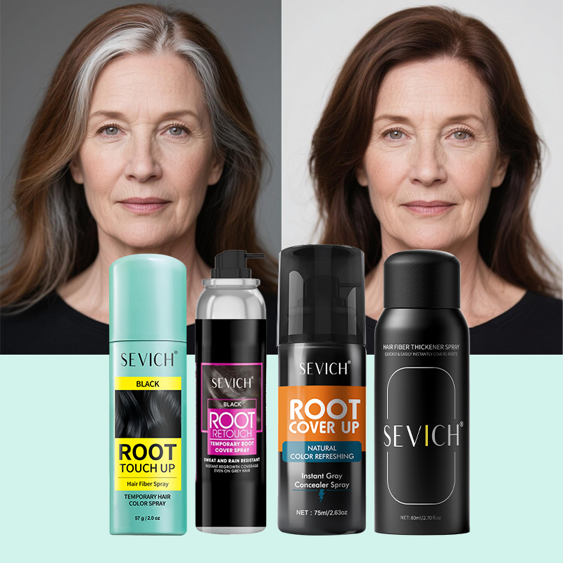 Professional Root Touch Cover up Premium 57g Hair Building Fiber Spray for Thinning Hair Concealer