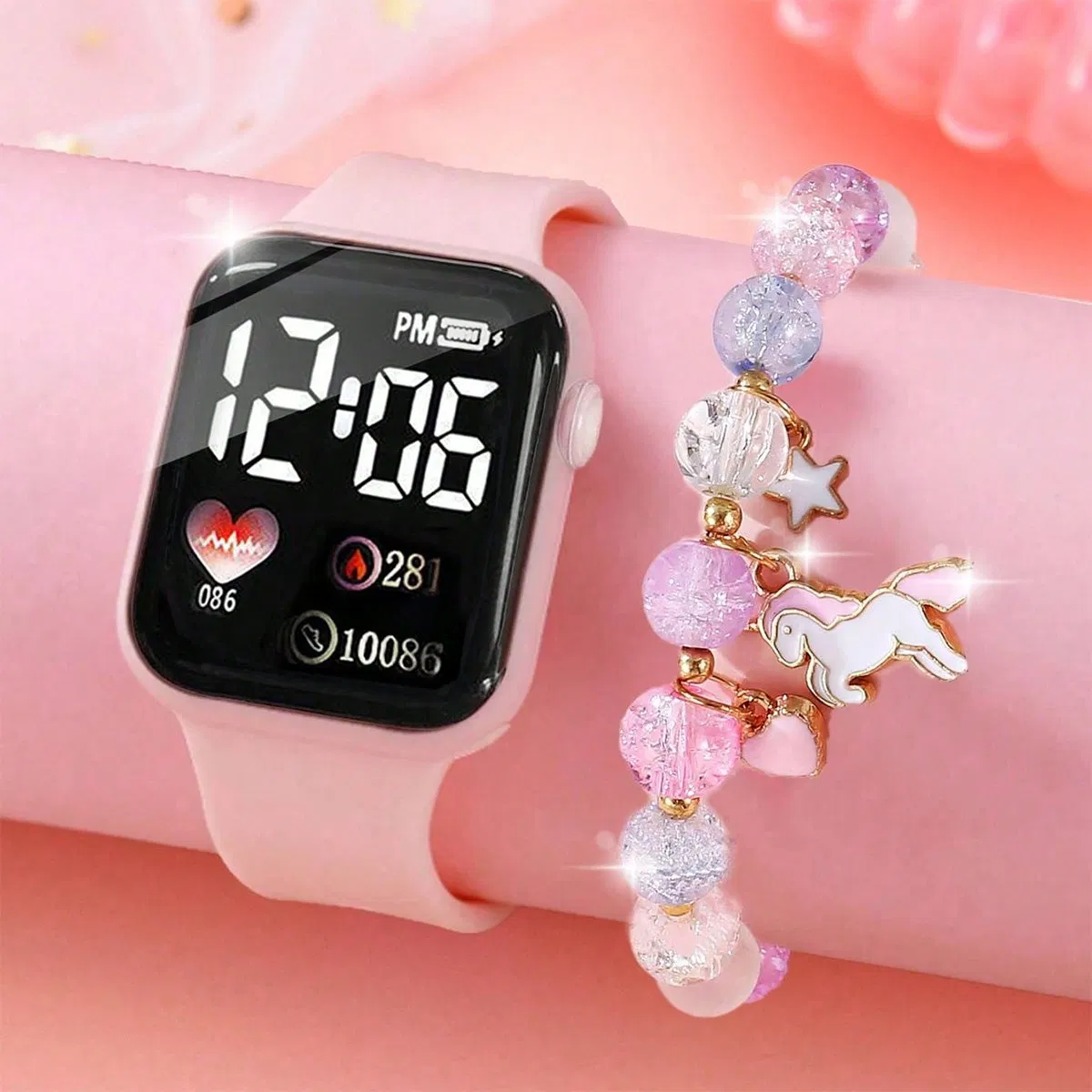 Watch Set Gift Setjewelry Bracelet Little Cute Cartoon Teenager