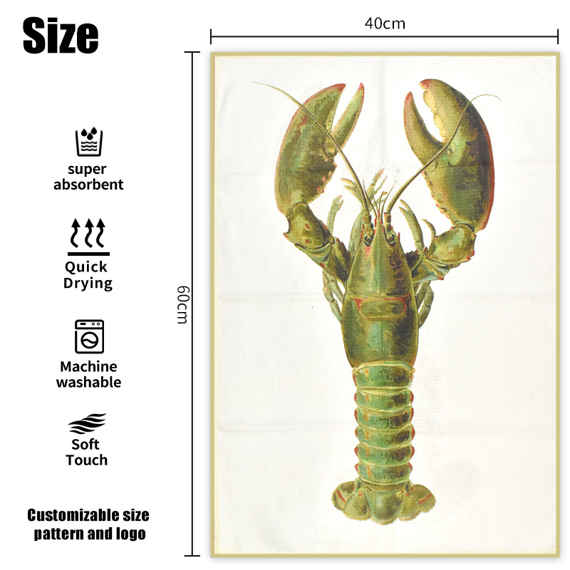 China Factory Sublimation Tea Towel Dish Towel 40*60cm Custom Printed Waffle Weave Kitchen Towel Tea Towels