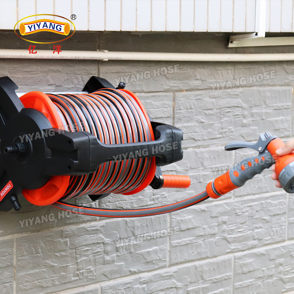 Heavy-Duty 1/2 Inch Garden Hose Reel with 15m Length